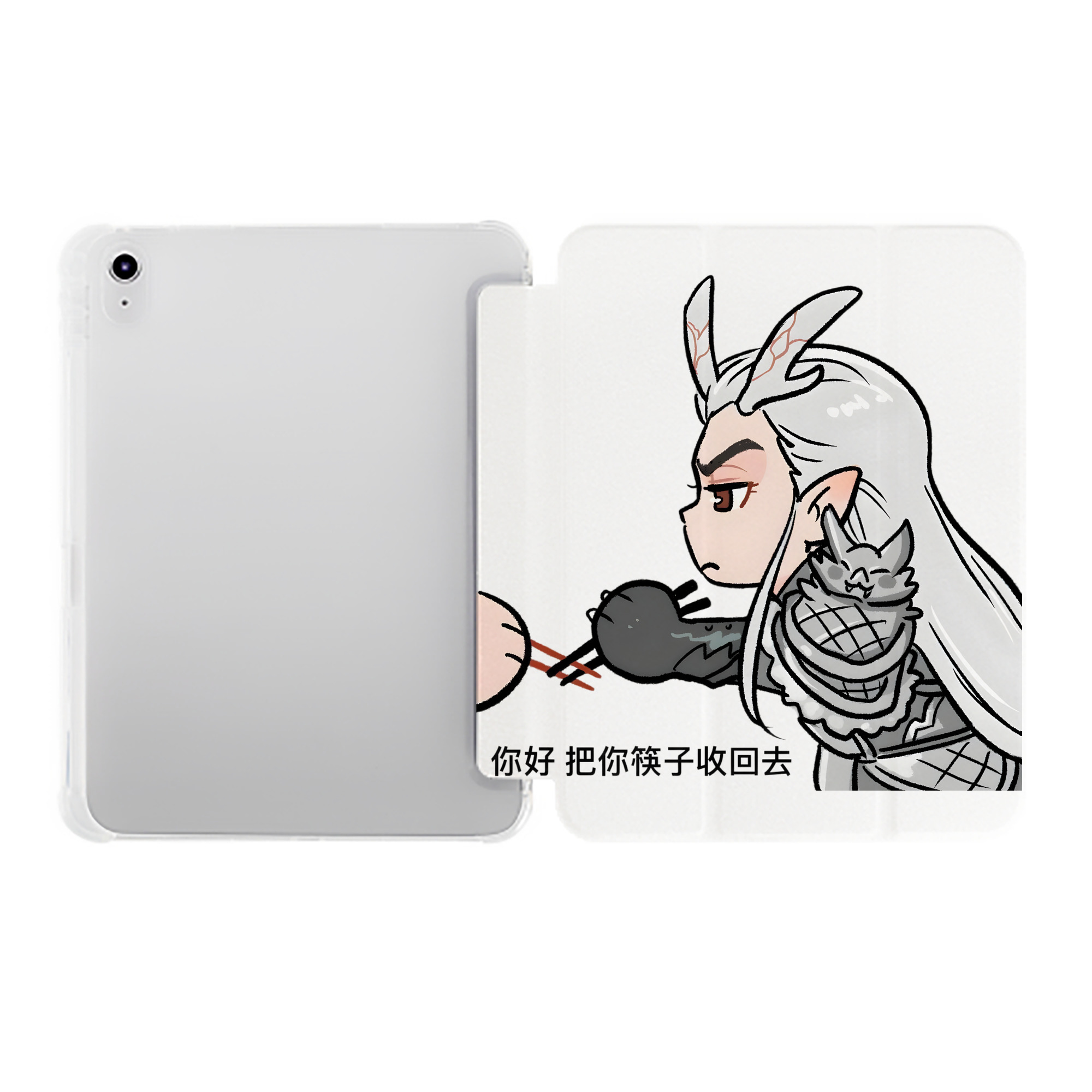 （画像用） Ne Zha 2 ナタ 魔童の大暴れ IPad ケース ペン収納付き 三つ折りスタンド PUレザー×シリコン 対応機種9.5/10.5/10.9インチ